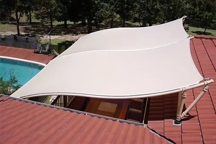 Roof Tensile Shades structure from the FR Tensile Shades portfolio